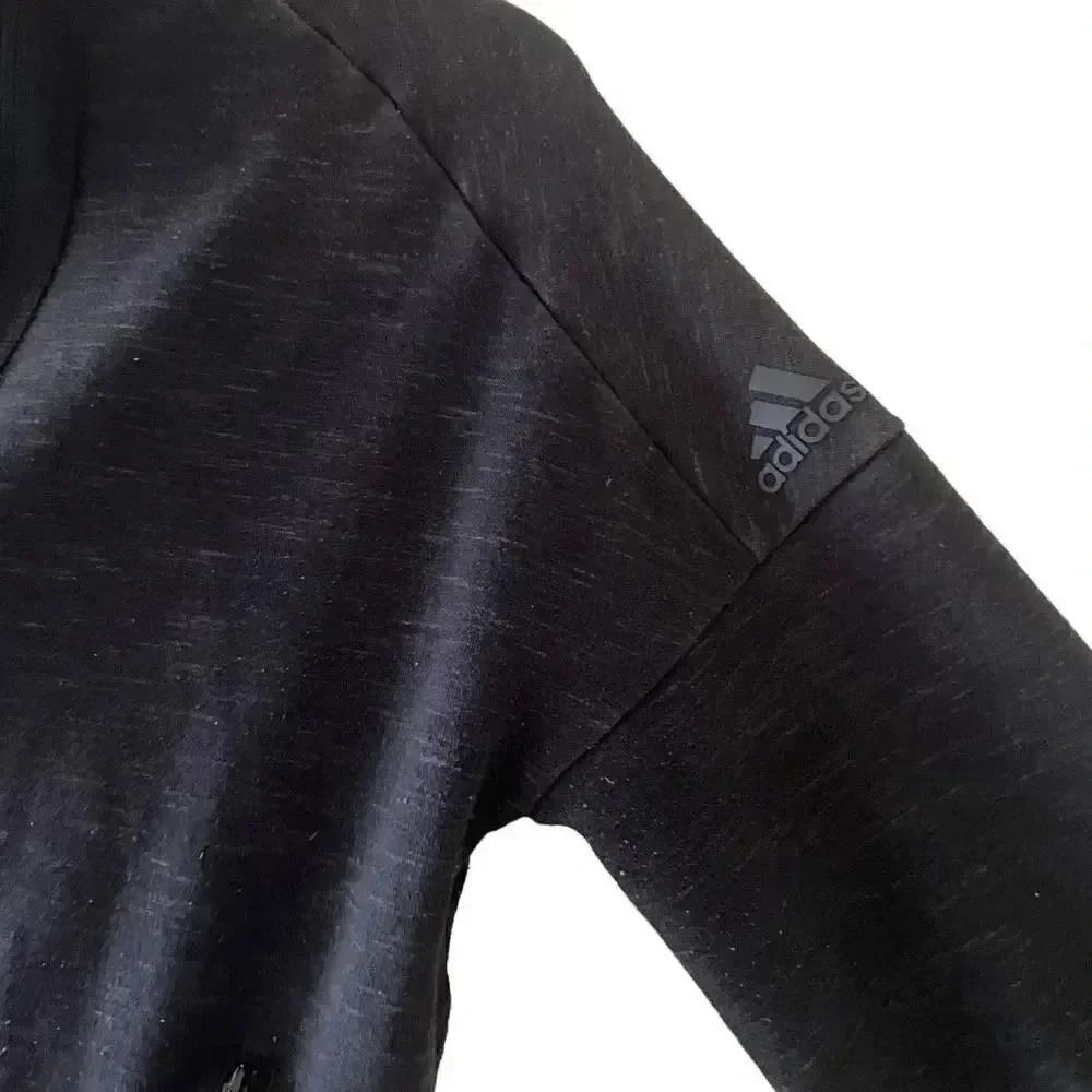 Adidas Heart Racer Track Tops Sporty Lightweight Jacket Black SZ M # 1787 - Picture 6 of 13